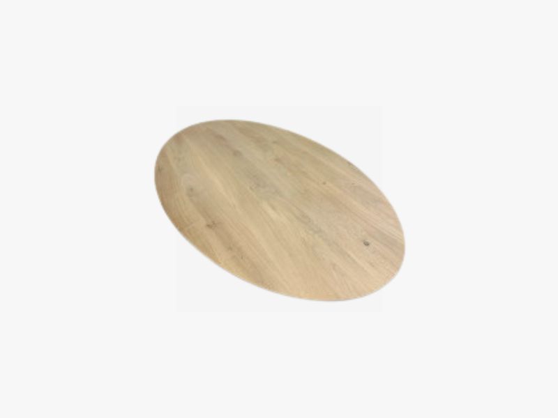 Oak table top 4 cm ellips