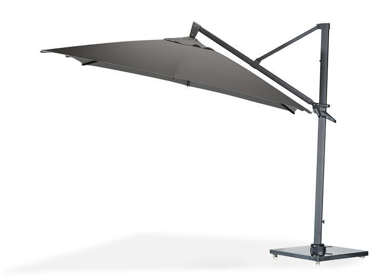 Parasol 3 m x 4 m carbon black