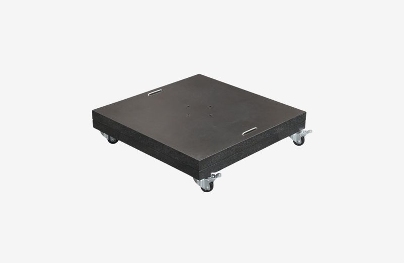 Parasolvoet graniet + wielen 90 kg black