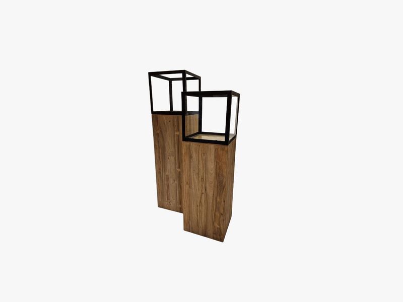 pedestal iron with glass