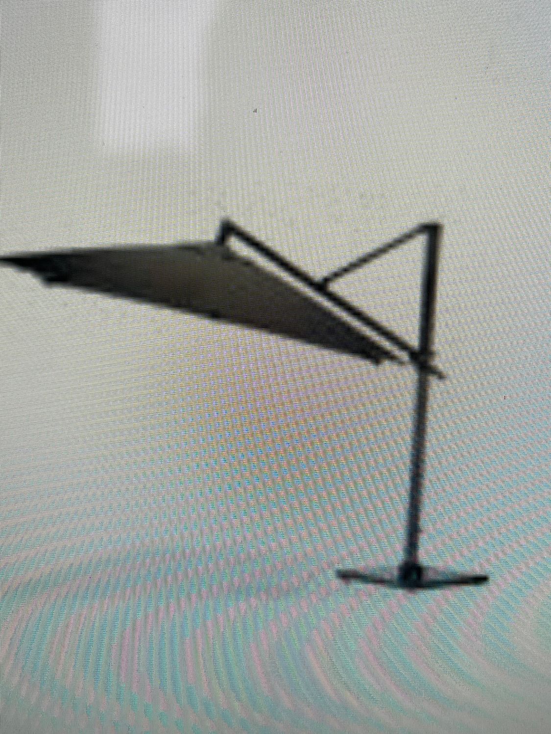 Umbrella  taupe / aluminium woodlook pole