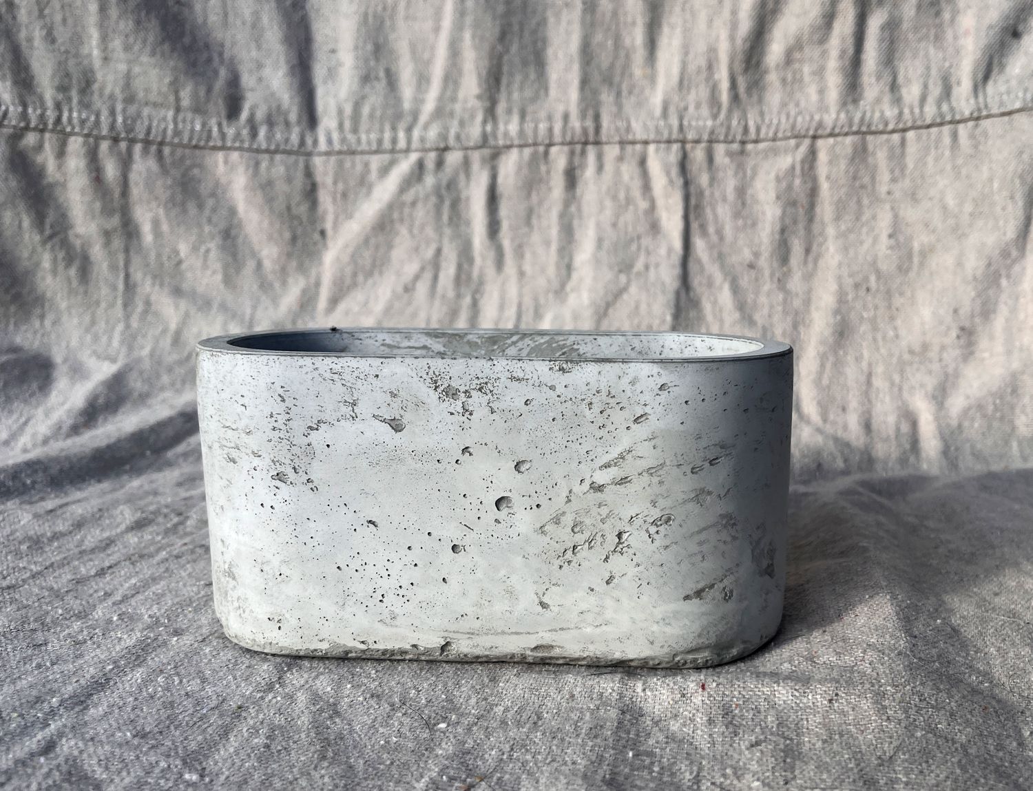 Oblong Concrete Vessel