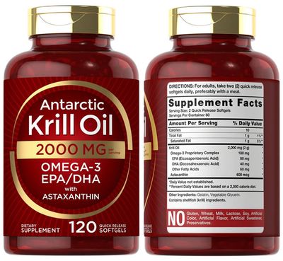 Aceite de Krill Antartico 1000 MG x 120