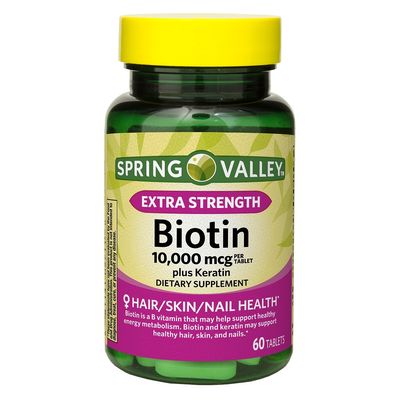 Biotina Biotin Spring Valley 10000 mcg 60 Tabletas + Keratina