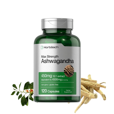 Suplemento Horbäach Ashwagandha Max Strength 120 Cápsulas