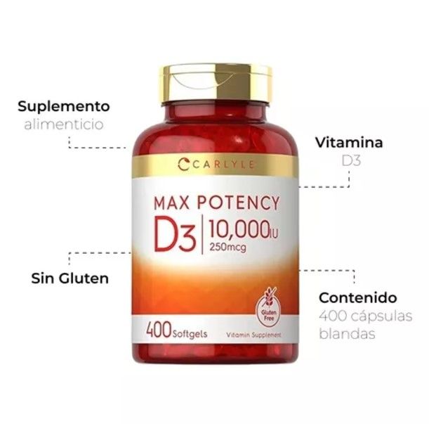 ​Carlyle Vitamina D 10000 IU 400 Capsulas Blandas