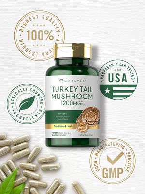 Carlyle Cola de Pavo Turkey Tail 200 Cap 1200 Mg