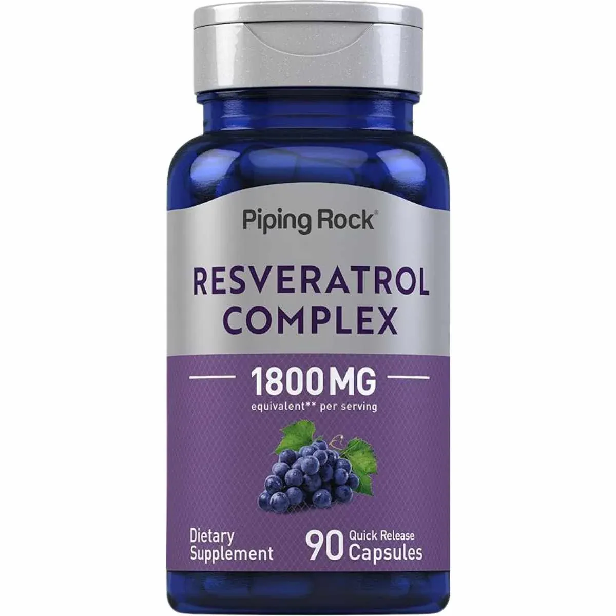 Piping Rock Complejo de Resveratrol 1800 Mg - 90 Cápsulas