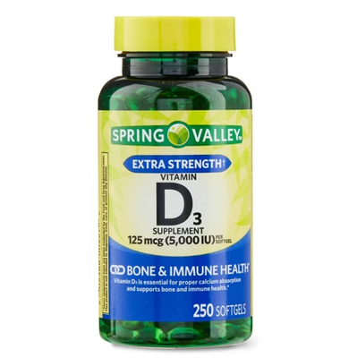 Spring Valley  Vitamina D3 5000 UI 250 Capsulas
