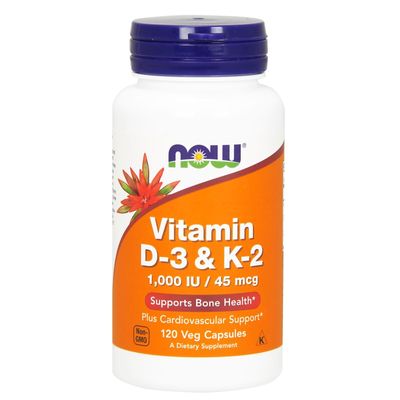 Vitamina D-3 &amp; K-2 Now x 120 Capsulas