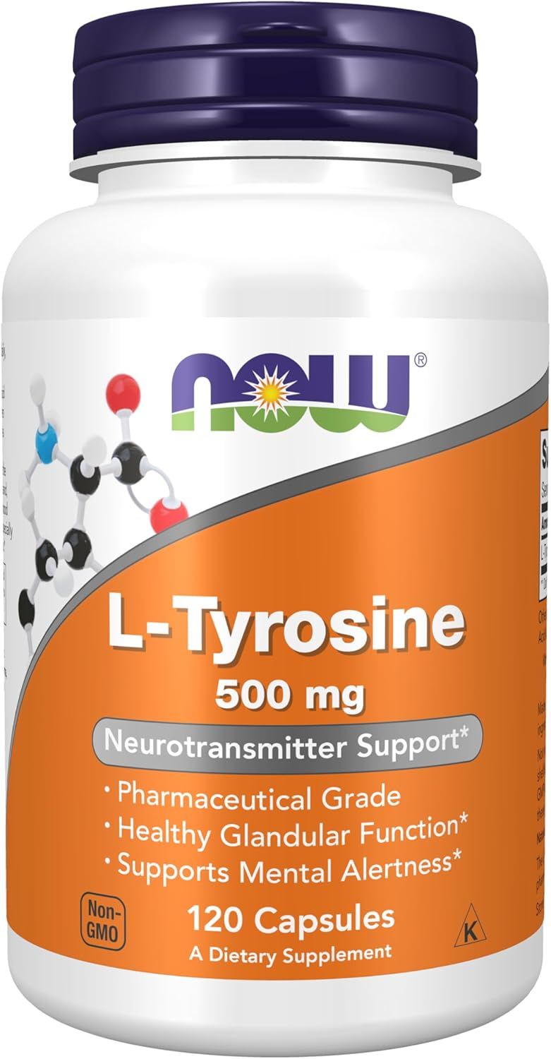 L-Tirosina 500mg Now 120 capsulas