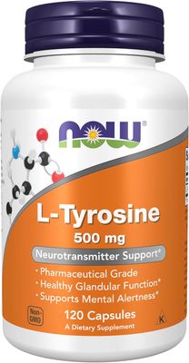 L-Tirosina 500mg Now 120 capsulas