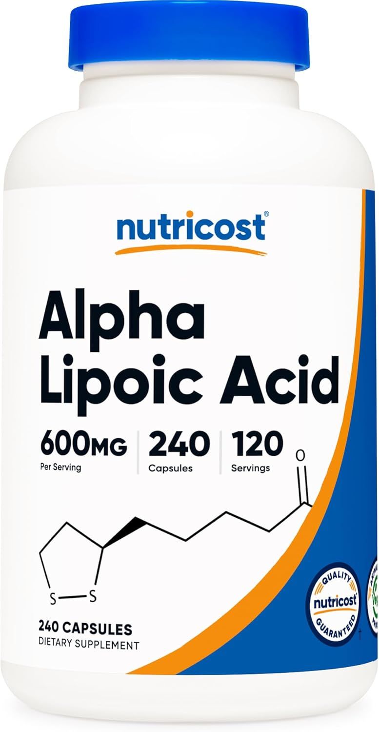 Ácido Alfa Lipoico Nutricost 600 mg 240 Cápsulas