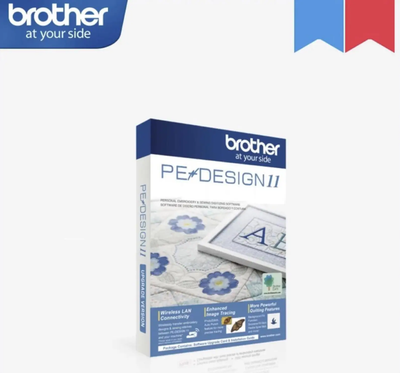 Brother PE-DESIGN 11 + 300,000 Embroidery Designs | Official License with Lifetime Activation | Activation Key