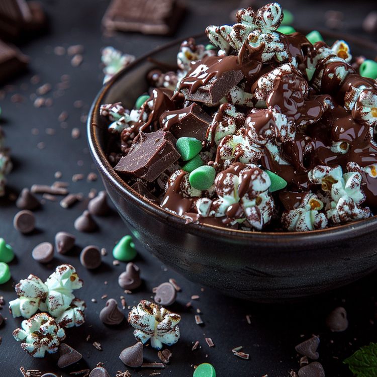 Mint Chocolate Chip Popcorn Recipe | Digital Download