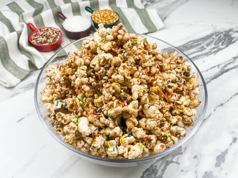 Birthday Cake Popcorn Recipe Card