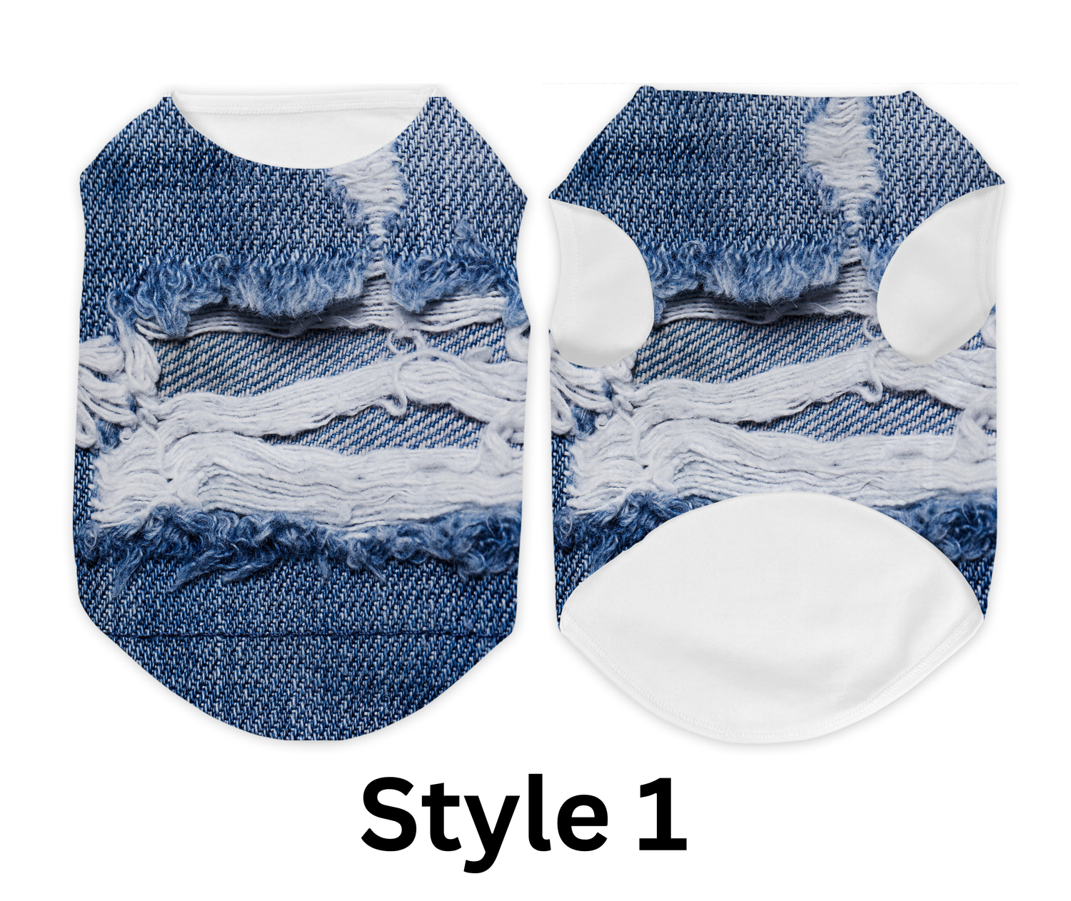 Dog Tank - Rip Jeans Skin Pattern