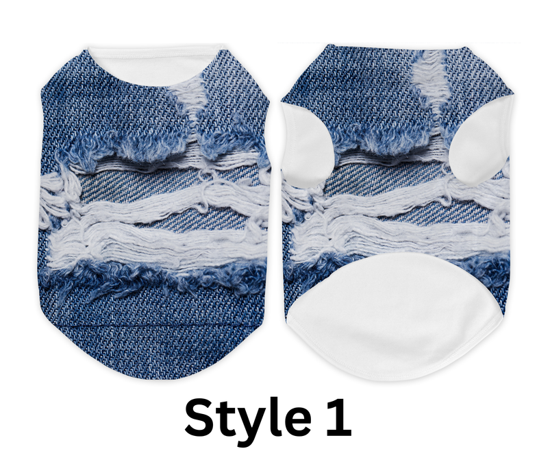 Dog Tank - Rip Jeans Skin Pattern