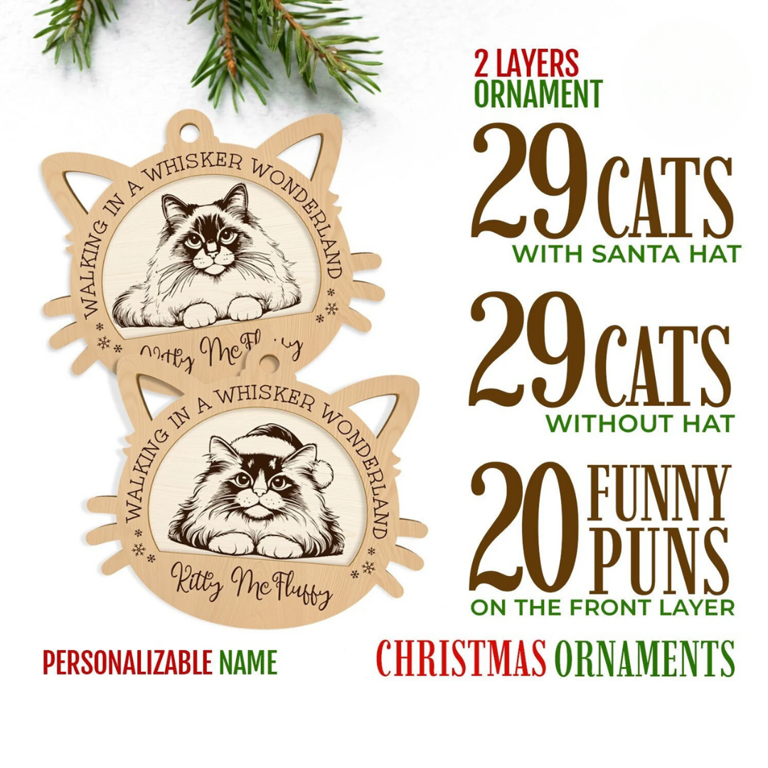 ​Purr-sonalized Cat Breed Christmas Ornament