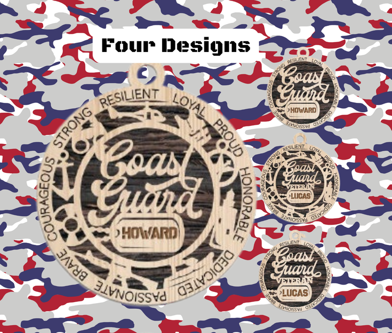 Coast Guard &amp; Coast Guard Veteran Christmas Ornament