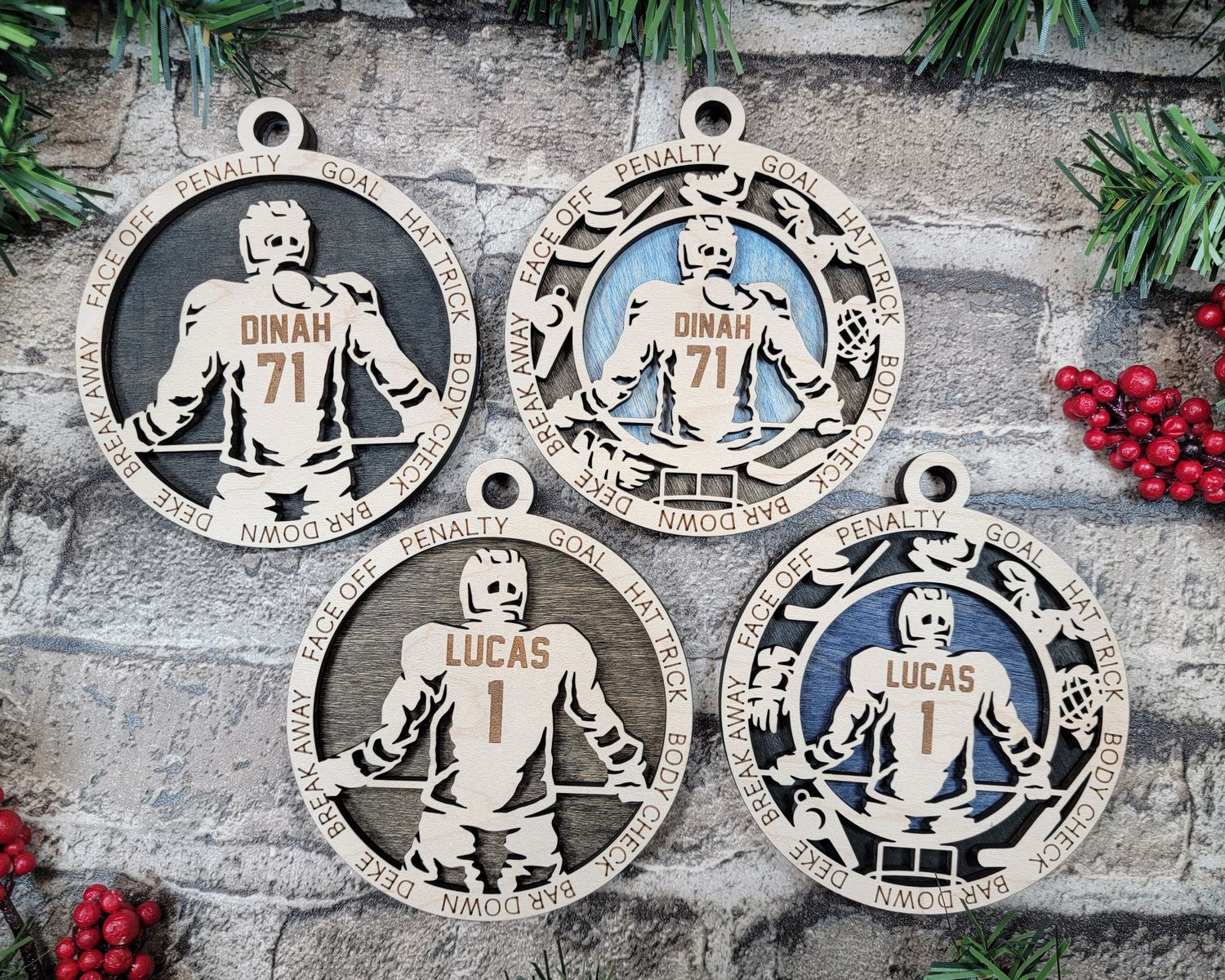 Personalized Stadium Series Hockey Sports Ornaments