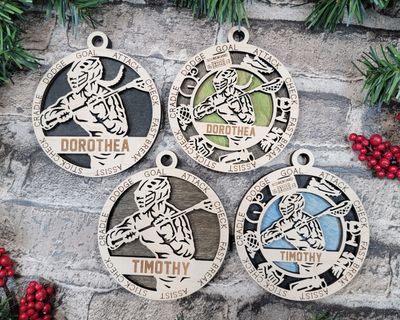 Personalized Stadium Series Lacrosse Sports Ornaments