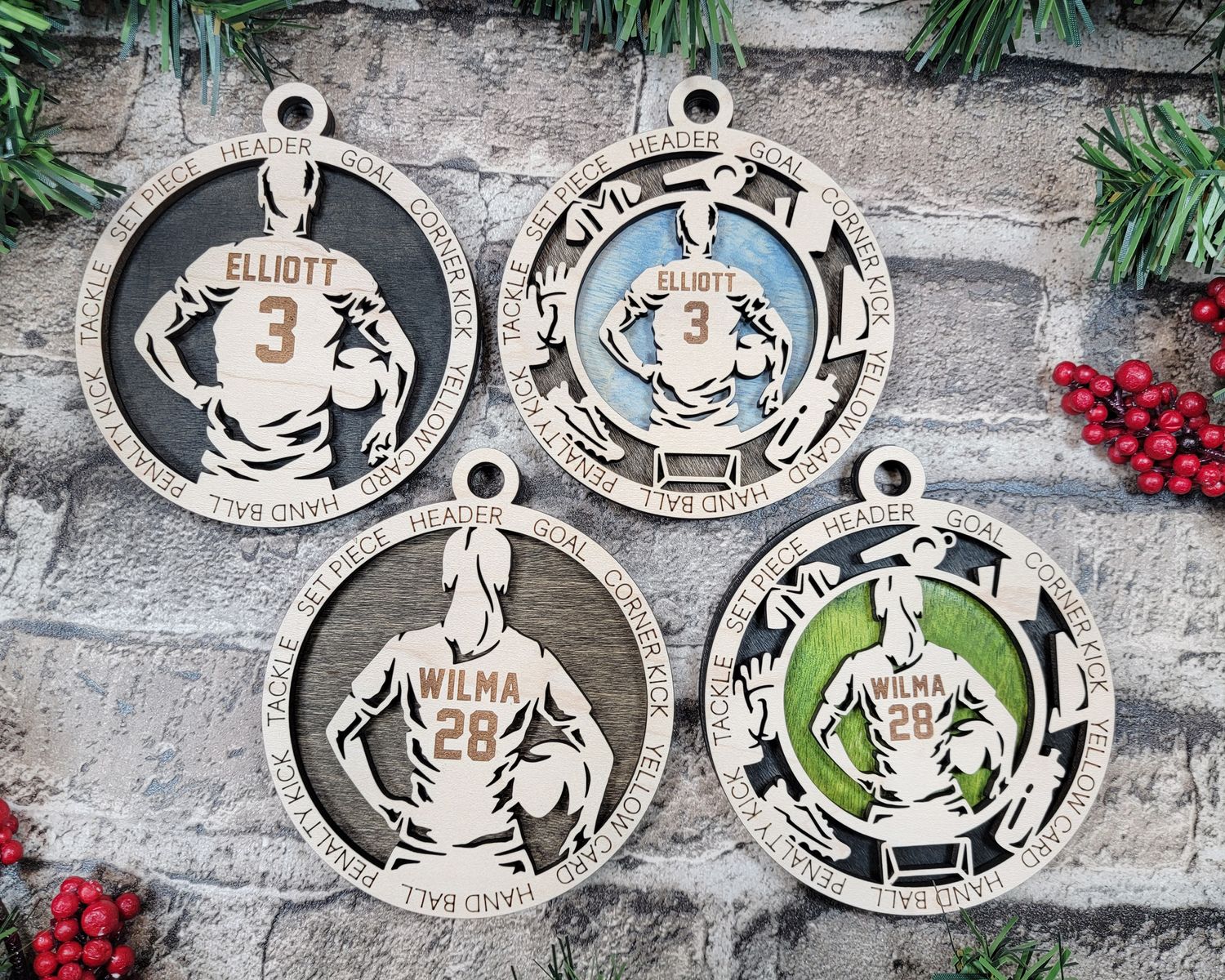 Personalized Stadium Series Soccer Sports Ornaments