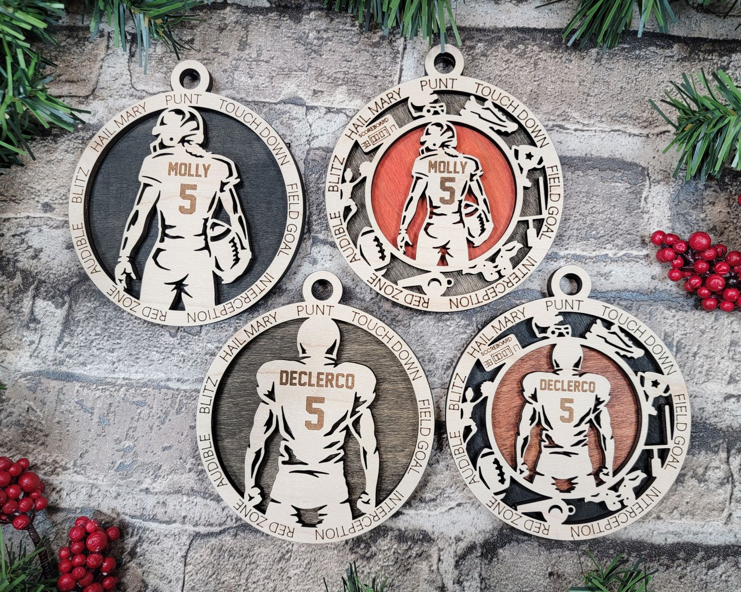 Personalized Stadium Series Football Sports Ornaments