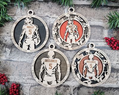 Personalized Stadium Series Football Sports Ornaments