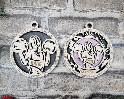 Personalized Stadium Series Cheerleading Ornaments