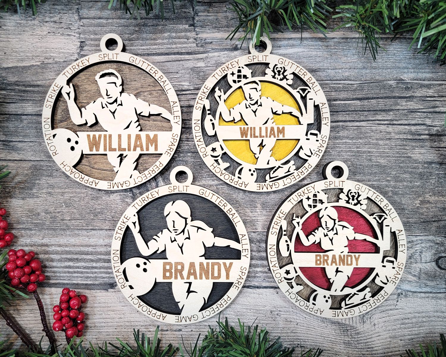 Personalized Stadium Series  Bowling  Ornaments
