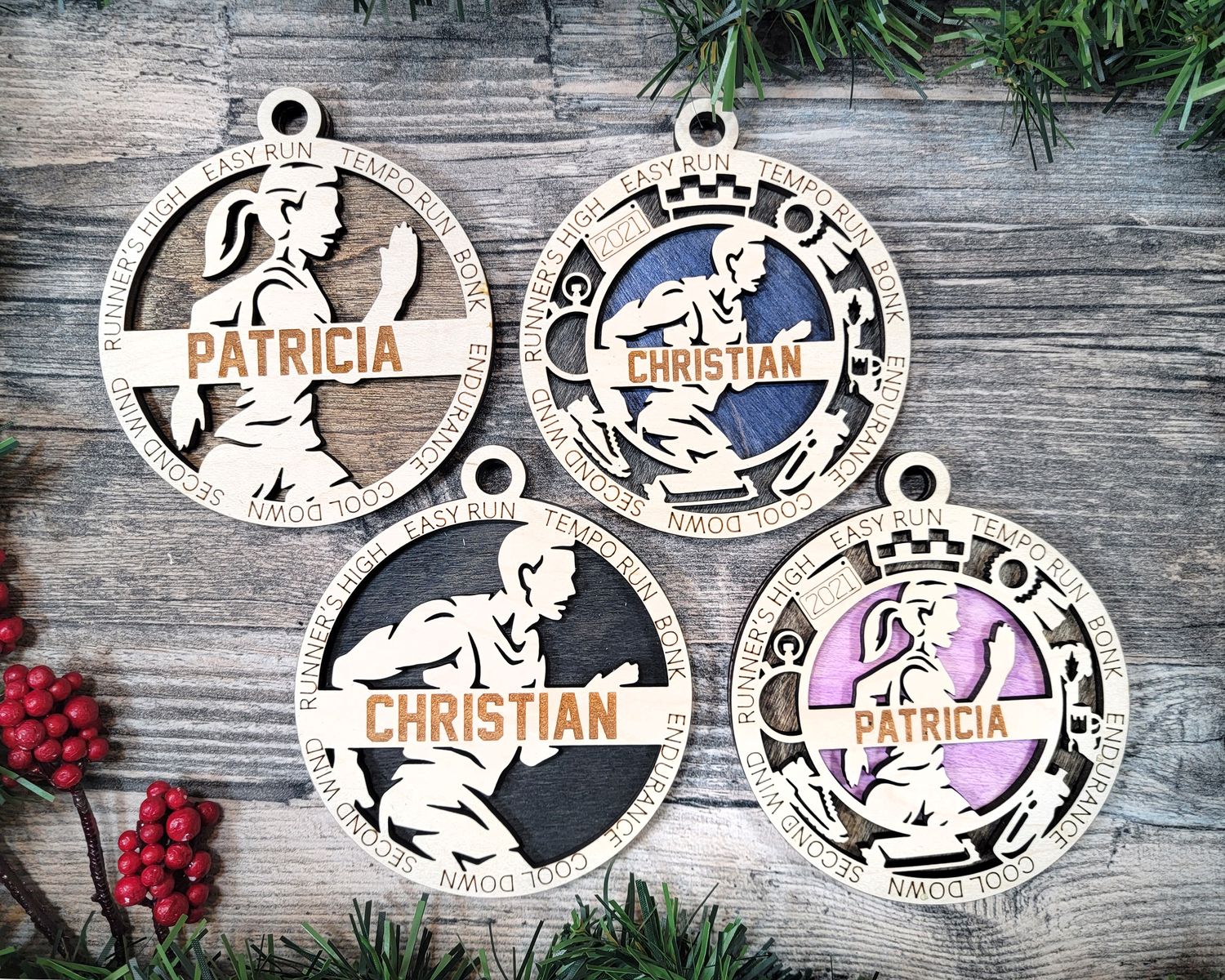 Personalized Stadium Series Cross Country Ornaments
