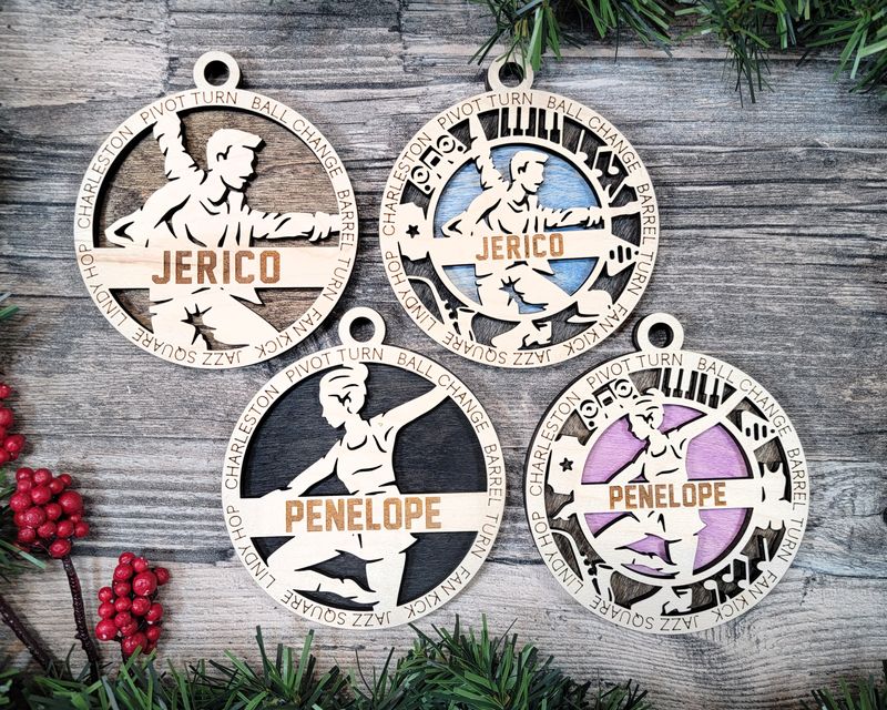 Personalized Stadium Series Dance Jazz Ornaments