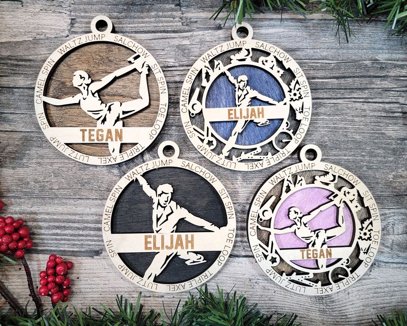 Personalized Stadium Series Figure Skating Ornaments