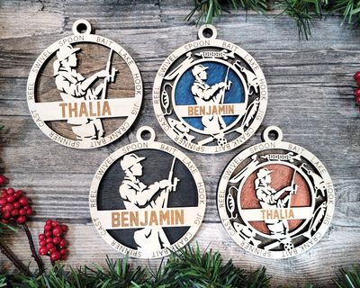 Personalized Stadium Series Fishing Ornaments