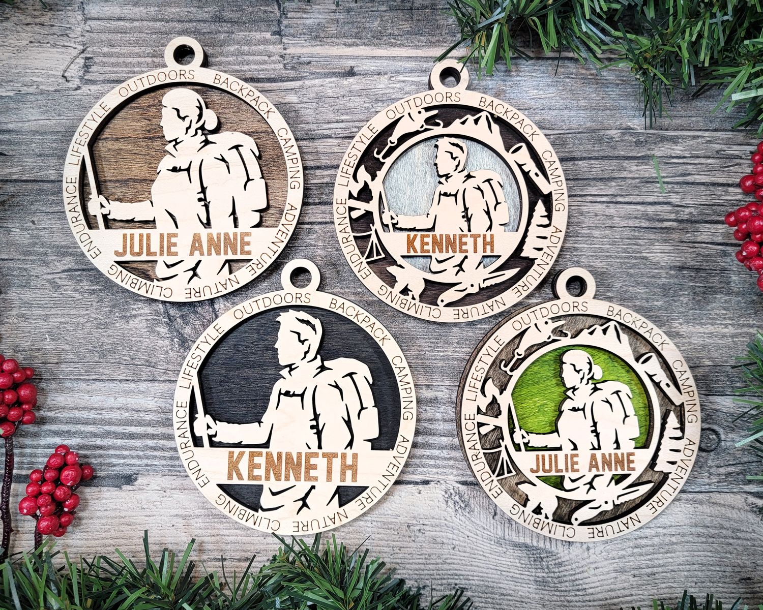 Personalized Stadium Series Hiking Ornaments