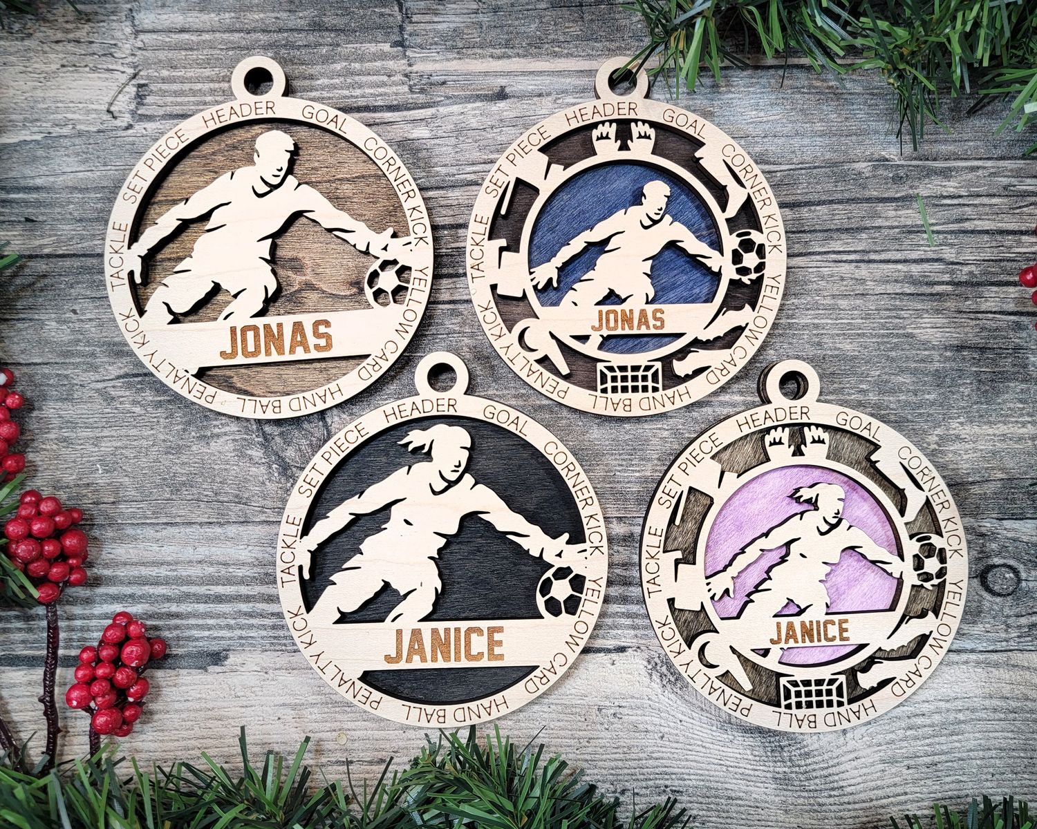Personalized Stadium Series Soccer Goalie Ornaments