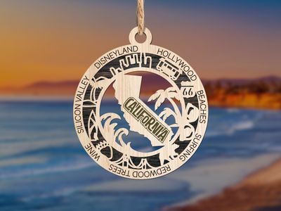 Handcrafted State Pride Ornament - California