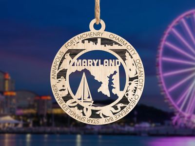 Handcrafted State Pride Ornament - Maryland