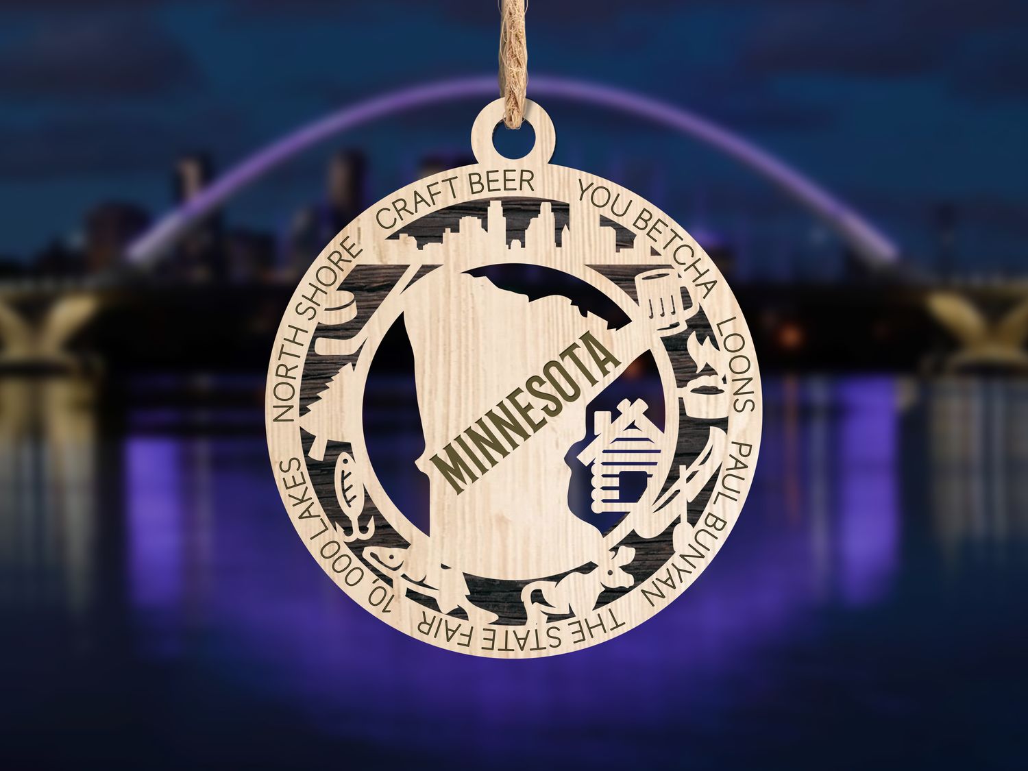 Handcrafted State Pride Ornament - Minnesota