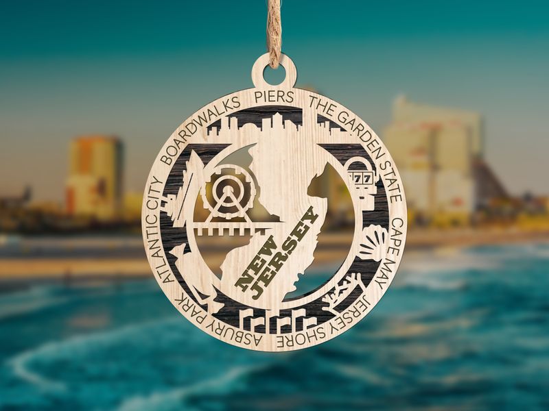 Handcrafted State Pride Ornament - New Jersey