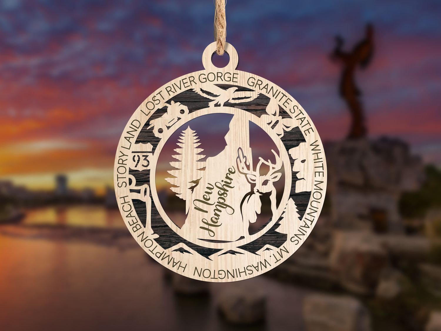 Handcrafted State Pride Ornament - New Hampshire