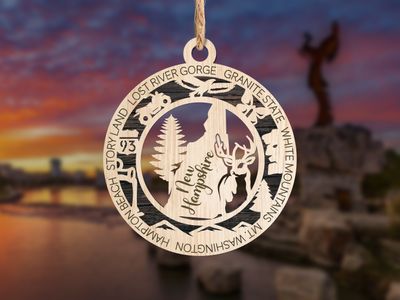 Handcrafted State Pride Ornament - New Hampshire