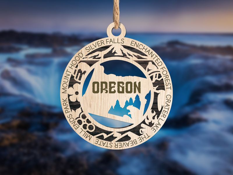 Handcrafted State Pride Ornament -Oregon