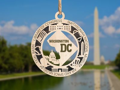 Handcrafted State Pride Ornament -Washington, DC
