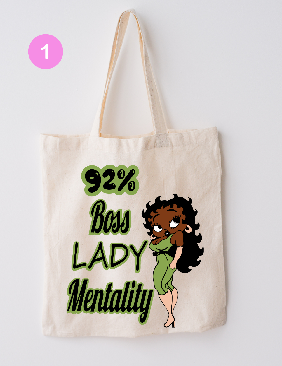 92% Betty Boop Canvas Tote Bag