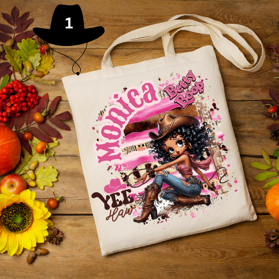 Betty Boop Yee Haw Canvas Tote Collection
