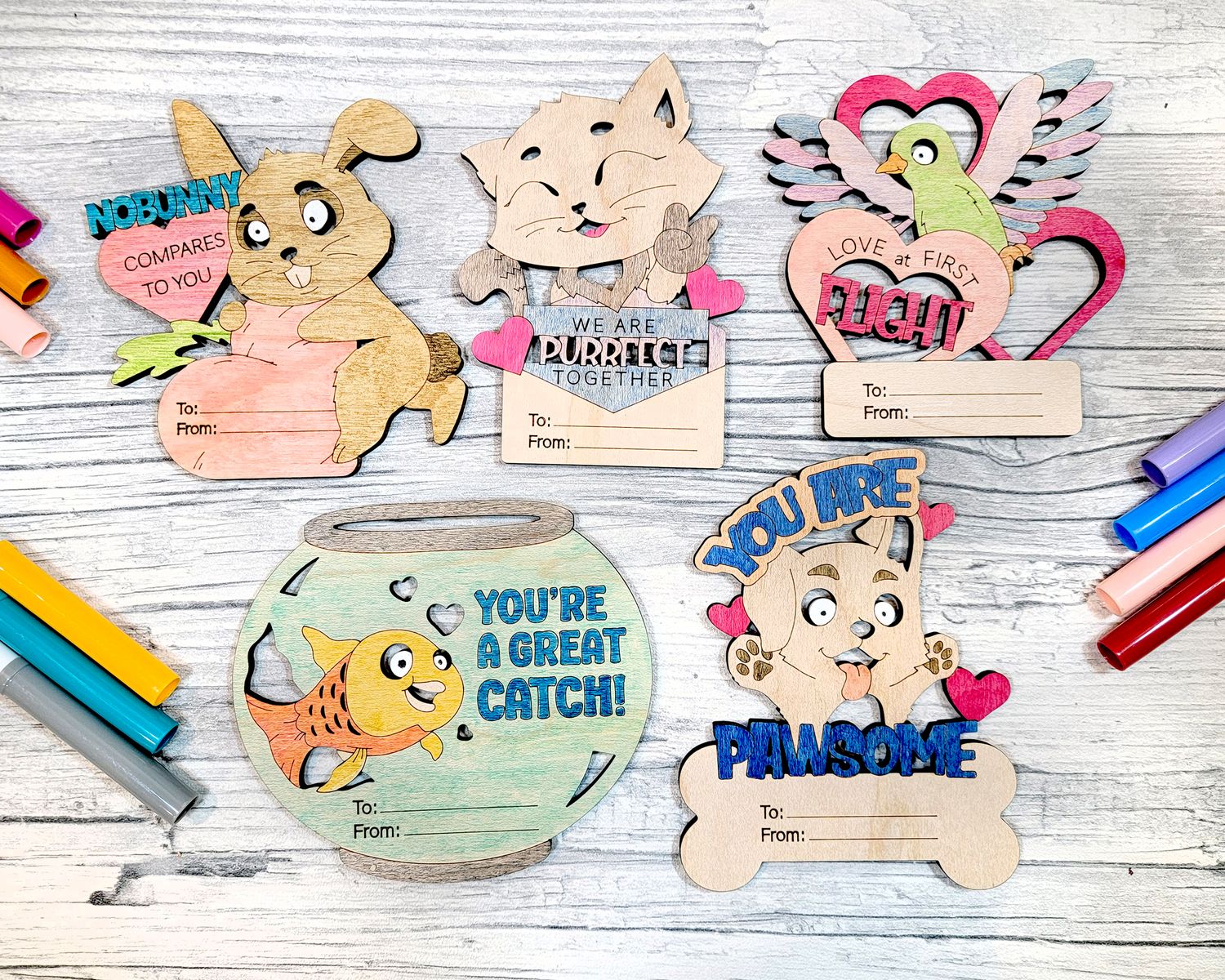 Lovable Pet Valentine’s Day Craft Card Set – A Purr-fect Way to Share Love!