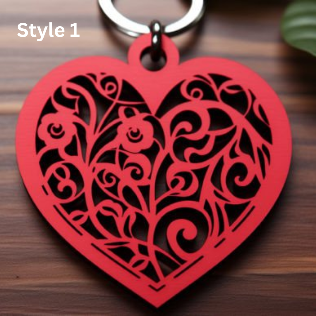Customizable Valentine’s Day Heart Keychains