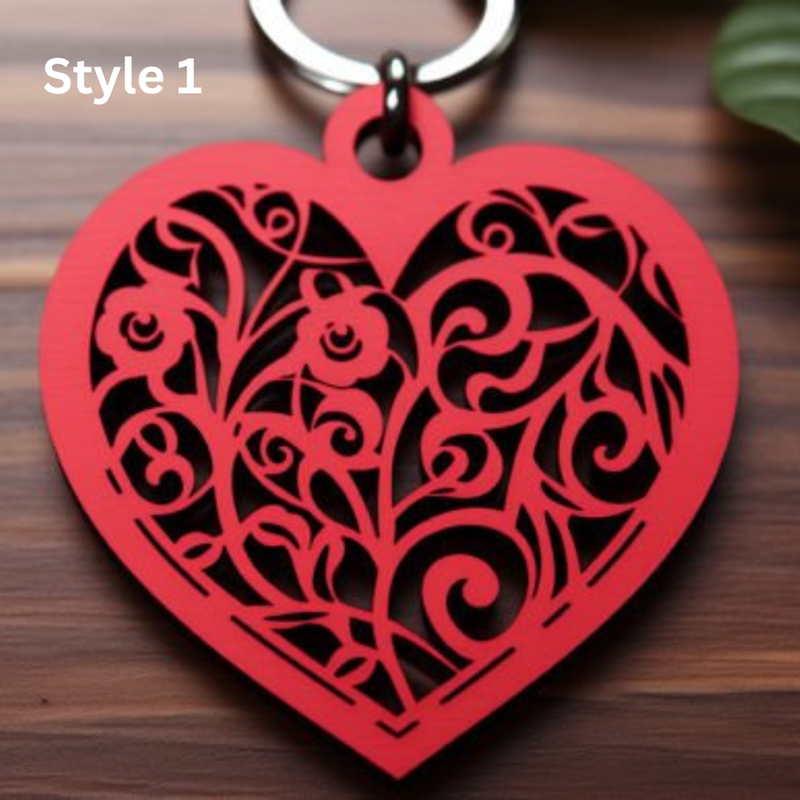 Customizable Valentine’s Day Heart Keychains